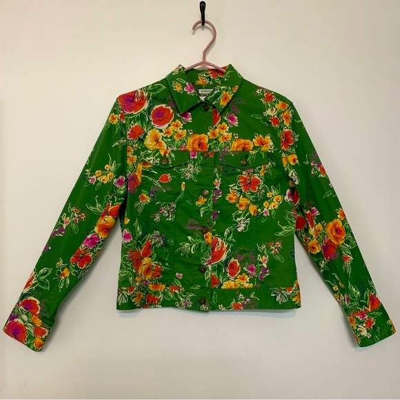 Jones New York Sport Jackets & Blazers - Jones New York Sport floral Jean Jacket